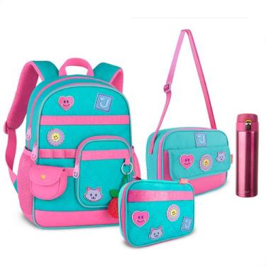 Imagem de Kit Escolar Mochila De Costas Lancheira Estojo Juju Teófilo - Clio, Ve
