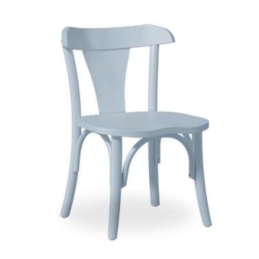 Imagem de Cadeirinha Infantil de Madeira Vintage, Azul, 68cm Altura, Assento Esc