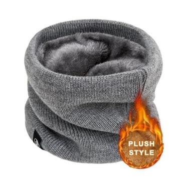 Imagem de Cachecol Unissex De Inverno Quente, Protetor De Pescoço Macio De Tricô