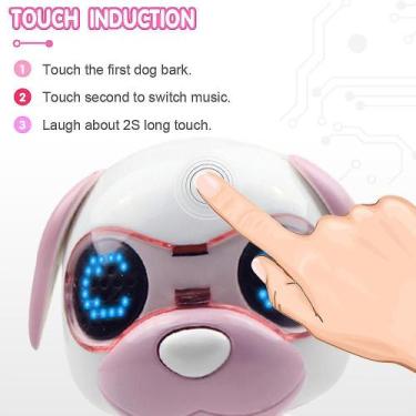 Imagem de Brinquedo robótico inteligente interativo para cães com olhos e som de