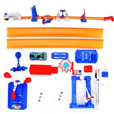 Imagem de Toy Track Set Ejection Racing Pass Game Kids com objetos de bricolage 