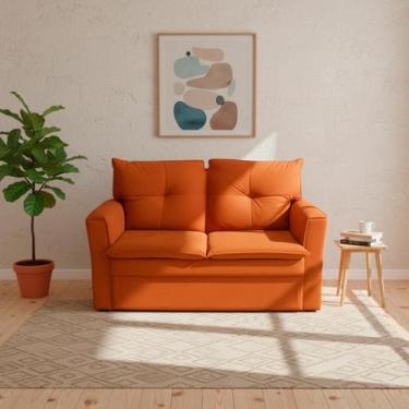 Imagem de Sofá pequeno 02 Lugares 150cm Mobi Suede Herrero, Cobre