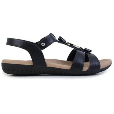 Imagem de Sandália Feminina Usaflex Couro Preta - R1879-Feminino