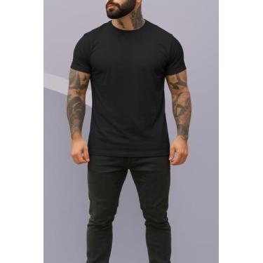 Imagem de Camiseta masculina basica lisa 100% algodão - LENIS SOUZA, Preto, PP