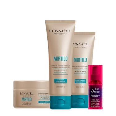 Imagem de Kit Lowell Extrato de Mirtilo Home Care Magica Disciplinante (4 produt