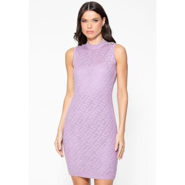 Imagem de Vestido Tricot Jacquard Guess Lilás-Feminino