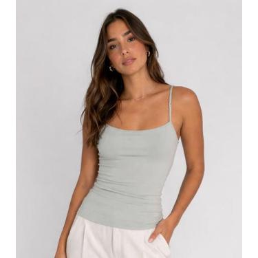 Imagem de Regata Feminina Em Poliamida All Free Cinza, M, Cinza