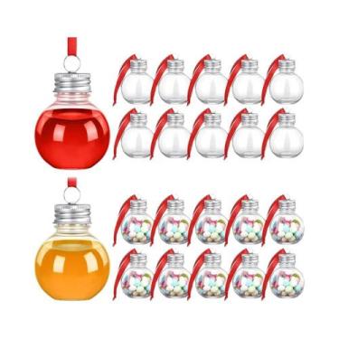 Imagem de Bolas De Plástico Transparente Para Bebidas De Natal, 10 Peças, Enfeit