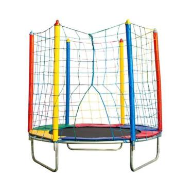 Imagem de Cama Elástica Trampolim Pula Pula 1,40m Pequena Nacional Premium Color