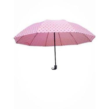 Imagem de Guarda chuva brilhante original  abertura grande feminino, Rosa