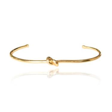 Imagem de Bracelete Fino Com Nó Folheado Em Ouro 18k - Floratta Joias