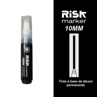 Imagem de Caneta marcador permanente artístico ponta 10MM Risk marker, Preto