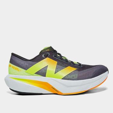 Imagem de Tênis New Balance Fuelcell Rebel V4 Feminino, Preto, Verde, 34