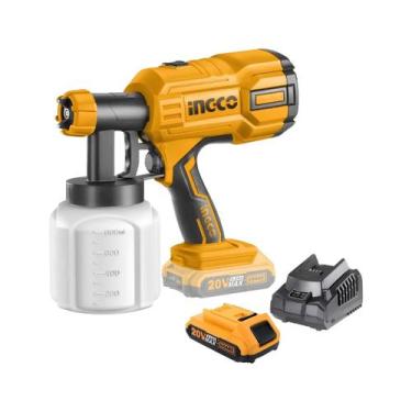 Imagem de Pistola de pintura pulverizadora 800ml ingco com bateria íon-lítio 20v