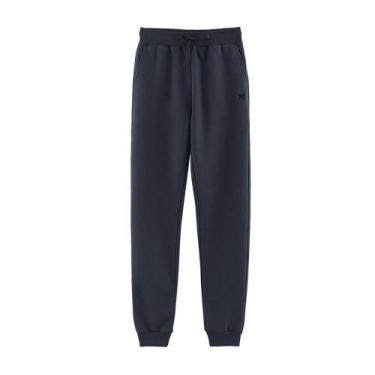 Imagem de Calça Em Moletom Infantil Unissex Básica Jogger - Azul 004 - Hering, 0