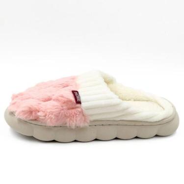 Imagem de Pantufa Europa Nuvem Bia em Pelo e Fleece Feminina, 35/6, Rosa