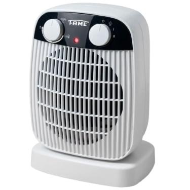 Imagem de Aquecedor Elétrico Portátil com Movimento Oscilante 1500W Branco Fame Brasil 110V
