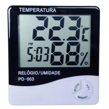 Imagem de Termômetro Digital Higrômetro Medidor de Umidade e Temperatura Ambient