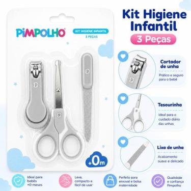 Imagem de Kit Unha Higiene Manicure Bebê 3 Peças Pimpolho Enxoval Baby - Mundo d