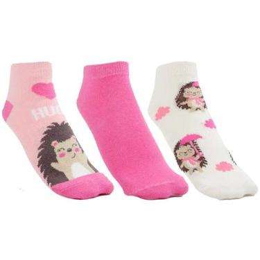 Imagem de Kit 3 Pares Meia Soquete Infantil Bebê Menino Menina N.31 ao 34 Cia da