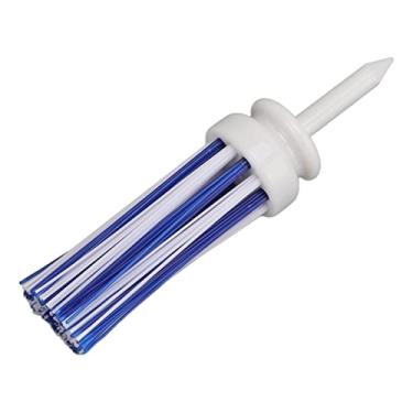 Imagem de Camiseta de golfe esportiva, prática de peso leve para bola de golfe com escova universal resistente a golpes de longa distância(83 mm-branco azul)