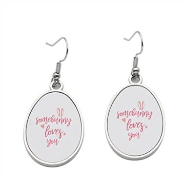 Imagem de Brinco Somebunny Loves You – Brincos com pingente para meninas – Presente de festa de aniversário dos namorados