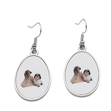 Imagem de Brinco Wheaten Terrier 5 - Brincos com pingente para meninas - Presente de festa de aniversário dos namorados