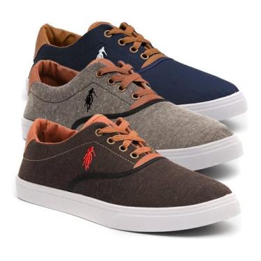 Imagem de Kit 3 Pares De Tênis Masculino Sapatênis Da Polo Up