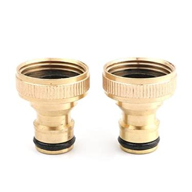 Imagem de 2 pe?as 3/4quot;?Conector r¨¢pido de rosca macho/f¨ºmea Conector de irriga??o de jardim???Adaptador de torneira Juntas de mangueira de jardim Pin?a de tubo, f¨ºmea, 3/4''
