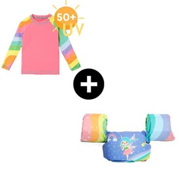 Imagem de Camiseta UV Protetora + Boia Homologada cor:fada; tamanho:2