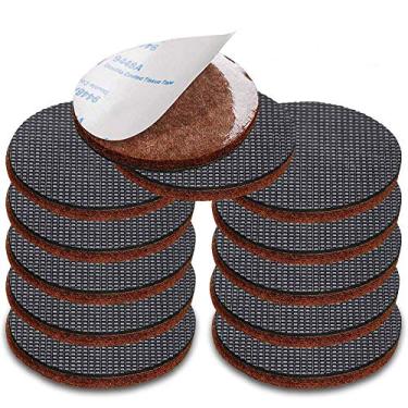 Imagem de Almofadas de Móveis Carkio Pretas Antiderrapantes 12 peças de Pés de Borracha de 4 polegadas Protetores de Piso de Borracha Almofadas de Móveis Redondas Autoadesivas Pés de Borracha Móveis para Manter