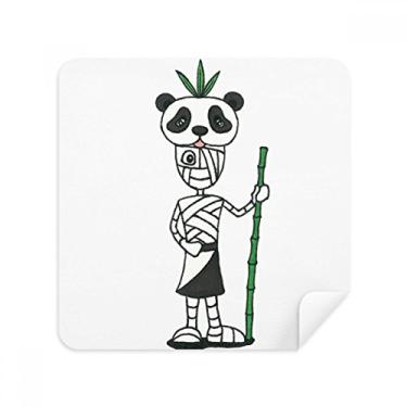 Imagem de Egito Múmia Horus Panda chapéu óculos pano limpador de tela tecido camurça pacote com 2