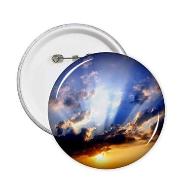 Imagem de Azul laranja céu nuvens art déco presente alfinetes moda crachá botão emblema decoração acessório 5 peças