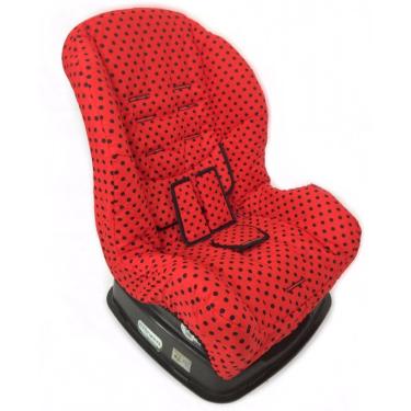 Imagem de Capa para cadeira - vermelho bola preta