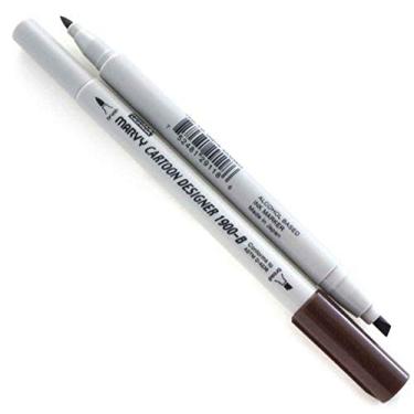Imagem de Caneta Marcador Artístico Marvy Uchida Cartoon Designer Ponta Dupla no. 18 Dark Brown 1900-B