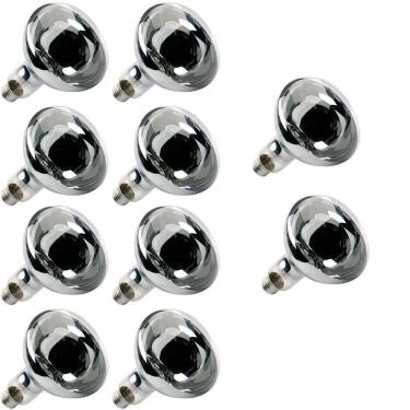 Imagem de Kit 10 Lampada Secagem Infravermelha 250W 110V E27 Estufa