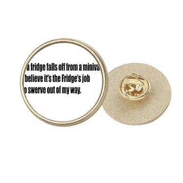 Imagem de Swerve Out Of My Way Art Deco Fashion Round Metal Dourado Broche Clip, Medium, não aplicar