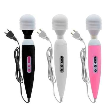 Imagem de Vibrador Massageador Feminino Varinha Magica com 12 Vibrações e 02 Velocidades Bivolt 110/220v Super Potente (BRANCO)