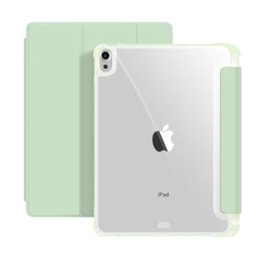 Imagem de Capa P/iPad Air 11 M2/M3 5ª 4ª Ger 10.9" Smart Case Slim C/Suporte a Caneta, Fundo Transparente Proteção Total- Anti Impacto/Auto Sleep/Tampa Magnética/Premium Resistente Funcional e Design Fino