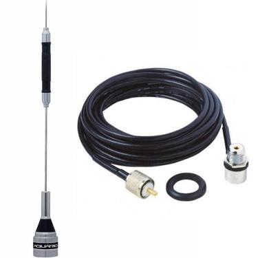 Imagem de Antena Móvel Px Bobina Central 67cm B-2050 Cabo Coaxial C/ Conectores 3,5 Metros