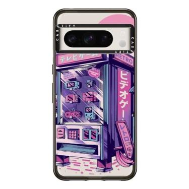 Imagem de CASETiFY Capa Impact para Google Pixel 8 Pro - Máquina de venda automática retrô - preto transparente