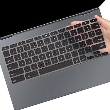 Imagem de Capa de teclado para Samsung Galaxy Chromebook 2 XE530QDA-KA1US 33.8 cm (não serve para Galaxy Chromebook de 12,4 polegadas) Capa protetora de teclado Skin-Black