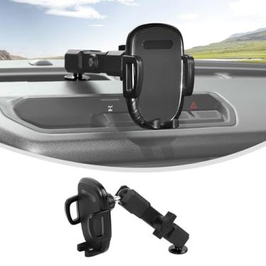 Imagem de Linskip Bandeja de suporte universal para smartphone para painel adequada para Ford Bronco 2021-2024, gira vertical e horizontal, fácil um toque, acessórios internos