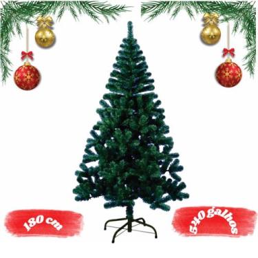 Imagem de Arvore De Natal Verde Tradicional Pinheiro 180cm Artificial 540 Galhos