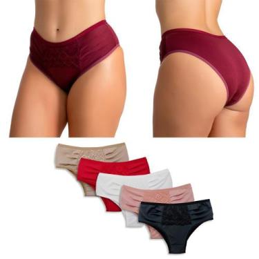 Imagem de Kit com 4 Calcinhas Conforto Para Senhora Tangão Grande Tamanhos M, G 