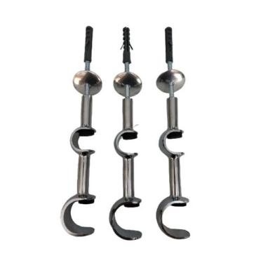 Imagem de Kit 3 Suporte Comum Duplo 19/28mm Para Varão - ART DECORAR, Cromado