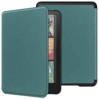 Imagem de Compatível com Kindle Paperwhite (12ª geração, 2024) Capa de 7" com três dobras para tablet inteligente, capa protetora leve, capa traseira rígida para PC, capa fina, ângulos de visão múltipla, desper