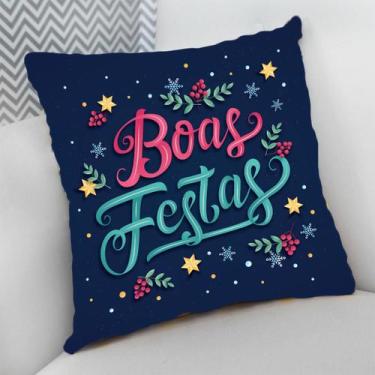Imagem de Almofada Decorativa Personalizado Natal Boas Festas Final do Ano - Del