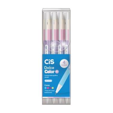 Imagem de Caneta Esferográfica CIS Dolce Color RT, Estojo com 4 unidades