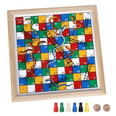 Imagem de Jogo Snakes and Ladders Gothink Wooden Educational Kids
